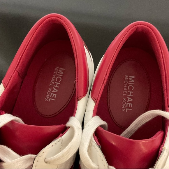 Michael Kors Colby Sneaker Size 10 Red and White - Picture 6 of 13